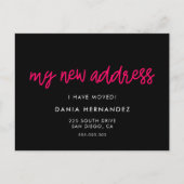 Mijn nieuwe adres Modern & flashy adreswijziging Briefkaart (Voorkant)