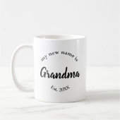 Mijn nieuwe naam is Grandma New Grandmoeder Est Koffiemok (Links)