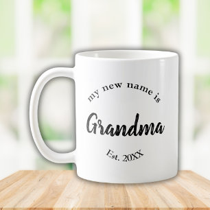 Mijn nieuwe naam is Grandma New Grandmoeder Est Koffiemok