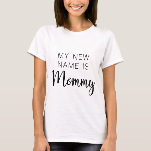 Mijn nieuwe naam is mama - Funny Mam T-shirt (Voorkant)