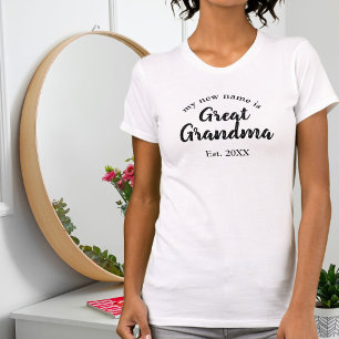 Mijn nieuwe naam is Oma van oma Est T-shirt