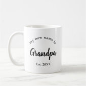 Mijn nieuwe naam is opa New Grandfather Coffee Mok (Links)