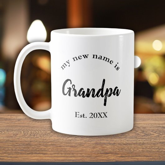 Mijn nieuwe naam is opa New Grandfather Coffee Mok