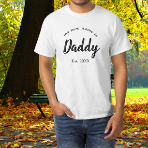 Mijn nieuwe naam is papa New Pa T-shirt