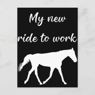 Mijn nieuwe ride om te werken door Paard Funny Briefkaart