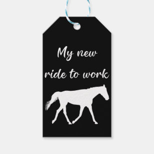Mijn nieuwe ride om te werken door Paard Funny Cadeaulabel