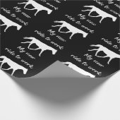 Mijn nieuwe ride om te werken door Paard Funny Cadeaupapier (Hoek)