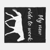 Mijn nieuwe ride om te werken door Paard Funny Fleece Deken (Voorkant (Horizontaal))