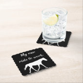 Mijn nieuwe ride om te werken door Paard Funny Kartonnen Onderzetters (Insitu)