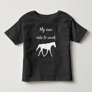 Mijn nieuwe ride om te werken door Paard Funny Kinder Shirts