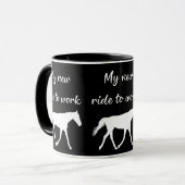 Mijn nieuwe ride om te werken door Paard Funny Mok (Voorkant links)