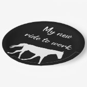Mijn nieuwe ride om te werken door Paard Funny Papieren Bordje (Gekanteld)
