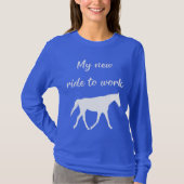 Mijn nieuwe ride om te werken door Paard Funny T-shirt (Voorkant)