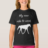 Mijn nieuwe ride om te werken door Paard Funny T-shirt (Voorkant)