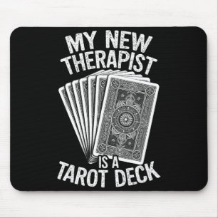 Mijn nieuwe therapeut is een tarot kaartspel heksi muismat