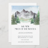 Mijn Nieuwe Woonplaats Berg Aquarel Aankondiging (Voorkant / Achterkant)