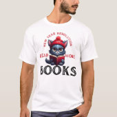 Mijn Nieuwjaarsresolutie: Lees meer Boeken T-shirt (Voorkant)