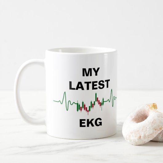 Mijn nieuwste EKG aandelenhandelaar Koffiemok (Met donut)