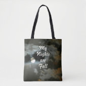 Mijn Nights zijn Full Moon Night Shift Black Tote Bag (Voorkant)