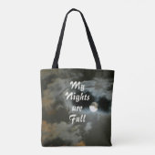 Mijn Nights zijn Full Moon Night Shift Black Tote Bag (Achterkant)