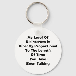Mijn niveau van onbelangstelling sleutelhanger