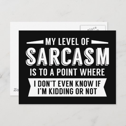 Mijn niveau van Sarcasm Briefkaart (Voorkant / Achterkant)