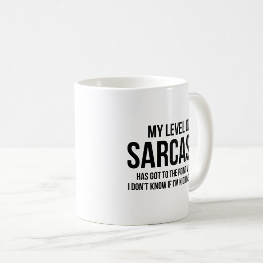 Mijn niveau van Sarcasm Coffee-Mok Koffiemok (Voorkant rechts)