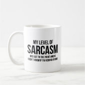 Mijn niveau van Sarcasm Coffee-Mok Koffiemok (Links)