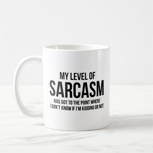 Mijn niveau van Sarcasm Coffee-Mok Koffiemok (Links)