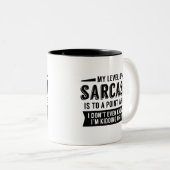 Mijn niveau van Sarcasm Tweekleurige Koffiemok (Voorkant rechts)