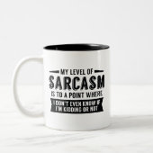 Mijn niveau van Sarcasm Tweekleurige Koffiemok (Links)