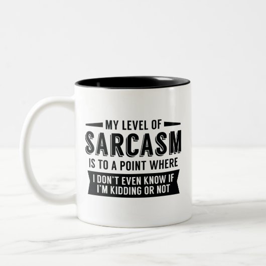 Mijn niveau van Sarcasm Tweekleurige Koffiemok (Links)