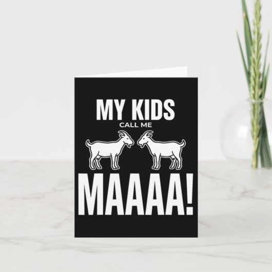 Mijn noem me Maaaa geit moeder moederdag Kaart (Voorkant)