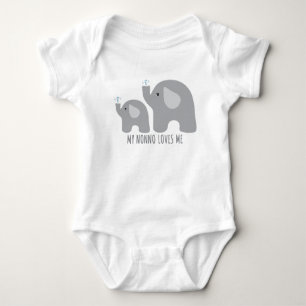 Mijn non houdt van mij - Elephant Baby Bodysuit