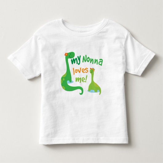 Mijn nonna houdt van me Dinosaur Kinder Shirts (Voorkant)