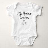 Mijn Nonna Loves Me Aanpassen Oma Baby shower Romper (Voorkant)