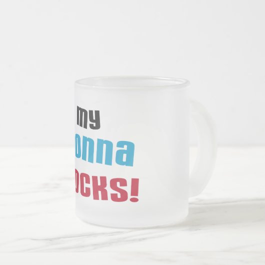 Mijn Nonna Rocks T-shirts en geschenken Matglas Koffiemok (Voorkant rechts)