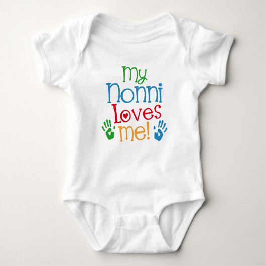 Mijn Nonni houdt van me Grandchild Gift Romper (Voorkant)
