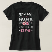 Mijn Nonni Partner in Crime Funny Grandma citeert T-shirt (Design voorkant)