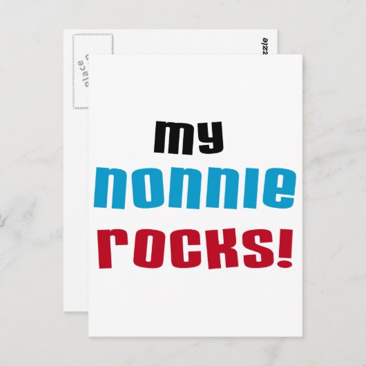 Mijn Nonnie Rocks t-shirts en geschenken Briefkaart (Voorkant / Achterkant)