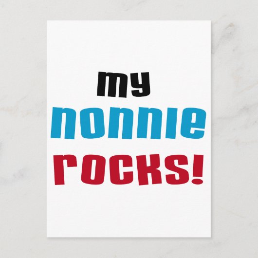 Mijn Nonnie Rocks t-shirts en geschenken Briefkaart (Voorkant)