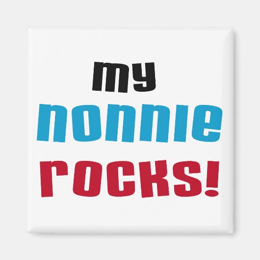 Mijn Nonnie Rocks t-shirts en geschenken Magneet (Voorkant)