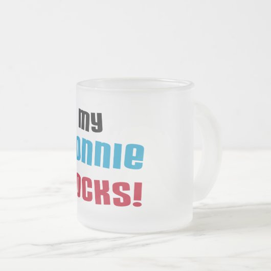 Mijn Nonnie Rocks t-shirts en geschenken Matglas Koffiemok (Voorkant rechts)