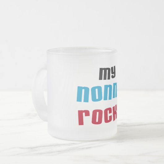 Mijn Nonnie Rocks t-shirts en geschenken Matglas Koffiemok (Voorkant links)