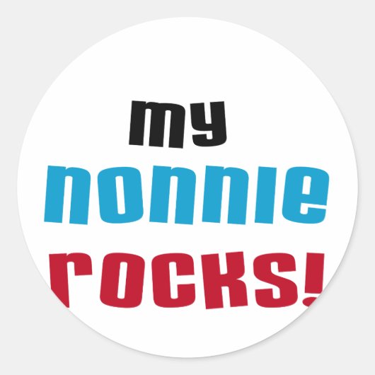 Mijn Nonnie Rocks t-shirts en geschenken Ronde Sticker (Voorkant)