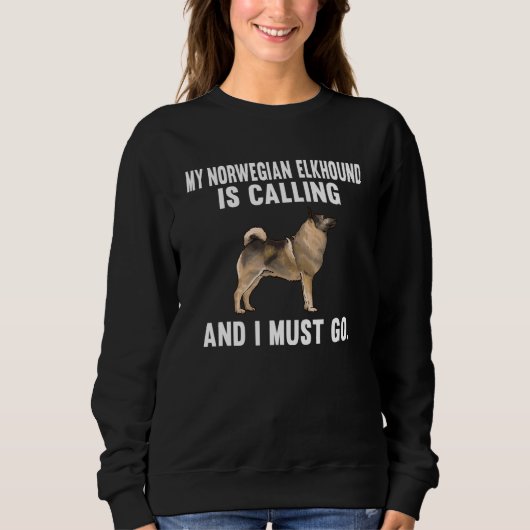 Mijn Noorse elandhond roept en ik moet naar de hon Trui (Voorkant)