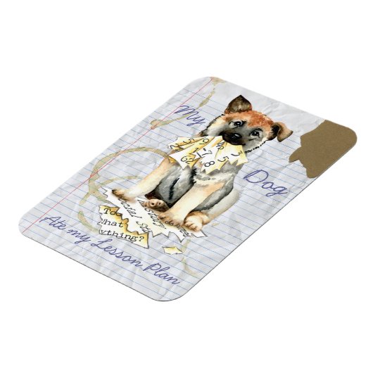 Mijn Noorse Elkhound Ate My Lesson Plan Magnet Magneet (Linkerzijde)