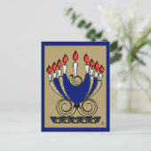 Mijn 'Nora (het Originele Ontwerp van Menorah van Feestdagenkaart (Staand voorkant)
