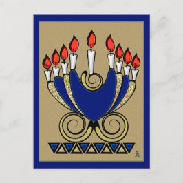 Mijn 'Nora (het Originele Ontwerp van Menorah van Feestdagenkaart
