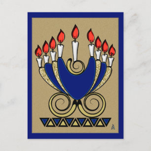 Mijn 'Nora (het Originele Ontwerp van Menorah van Feestdagenkaart